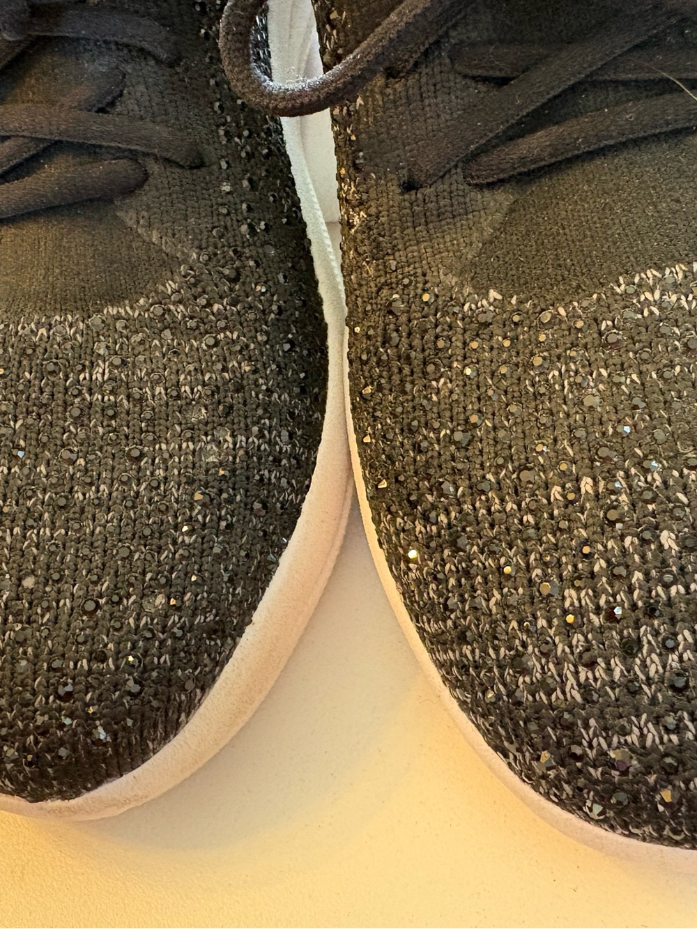 Fitflop Black Glitter Knit Slip-On Sneaker